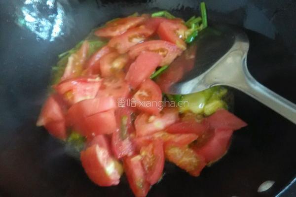 西红柿炒西兰花的做法图解6