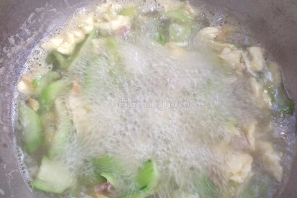 鸡蛋花水瓜汤的做法图解4