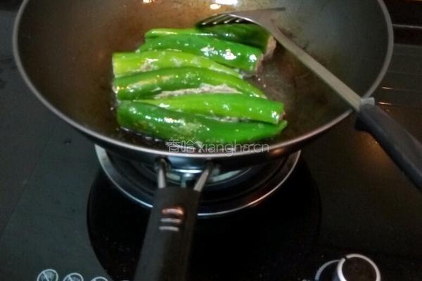 青椒酿肉的做法图解4