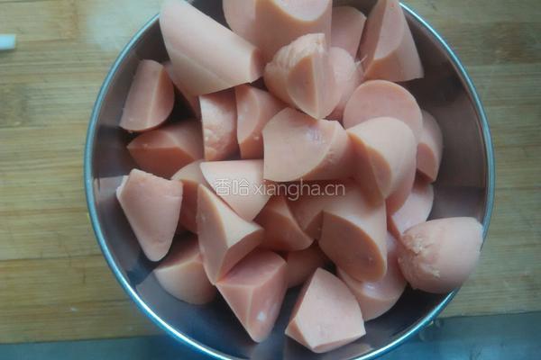 茄子炒火腿的做法图解2