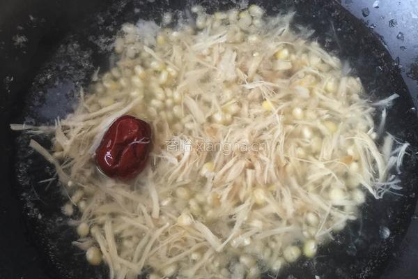 鸡丝杂粮粥的做法图解3