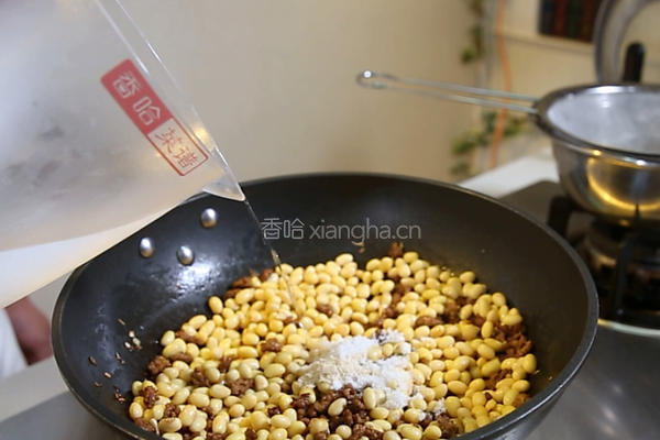 肉沫炒黄豆的做法图解5
