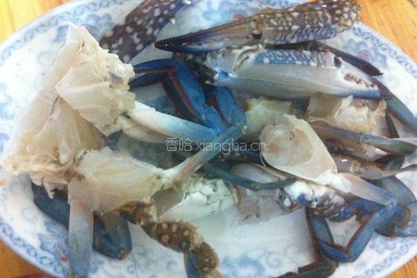 蒜蓉蒸花蟹的做法图解4
