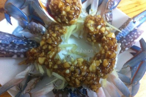 蒜蓉蒸花蟹的做法图解8
