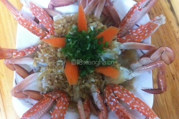 蒜蓉蒸花蟹的做法图解11