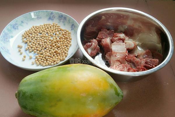 木瓜黄豆排骨汤的做法图解1