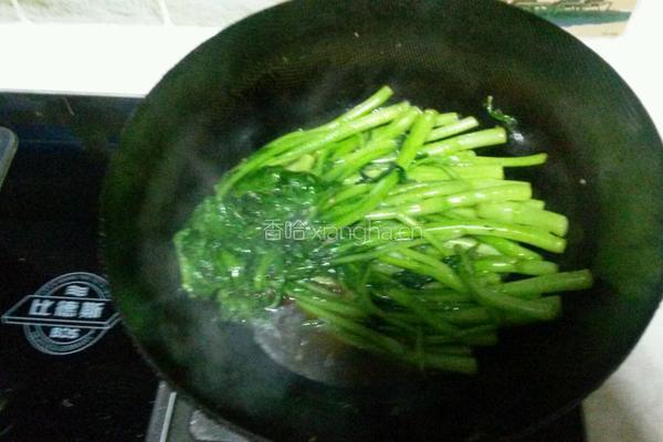 炒菜心的做法图解5