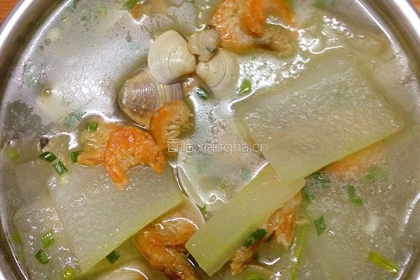 白贝虾仁冬瓜汤的做法图解9