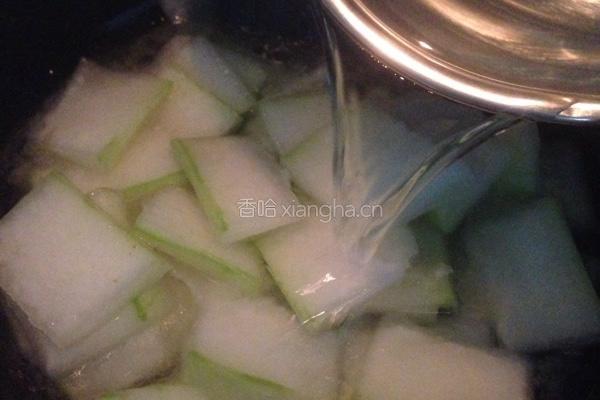 白贝虾仁冬瓜汤的做法图解5