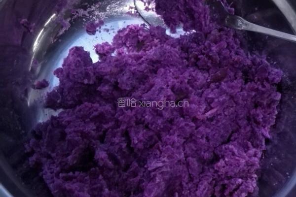 紫薯花苞馒头的做法图解2