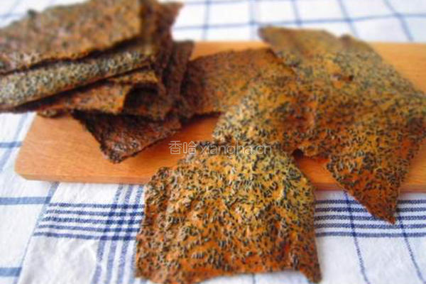 黑芝麻瓦片脆的做法图解6