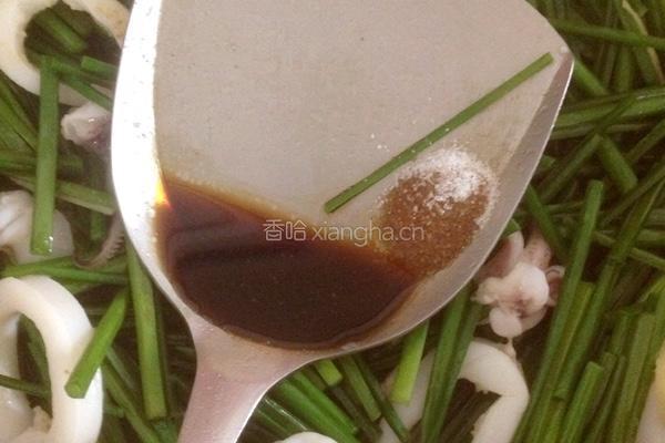 鲜鱿炒韭苔的做法图解8