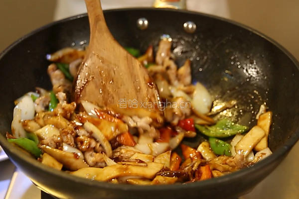 杏鲍菇炒肉片的做法图解11
