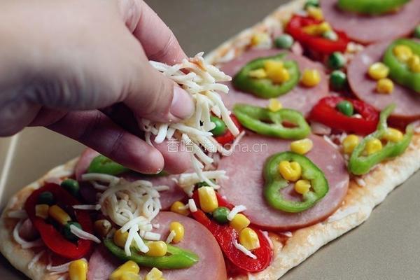 薄底脆皮火腿pizza的做法图解8