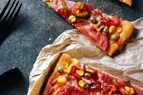 薄底脆皮火腿pizza的做法图解11