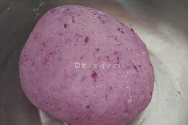 紫薯玫瑰花卷的做法图解4