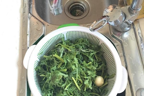 清炒茼蒿的做法图解1