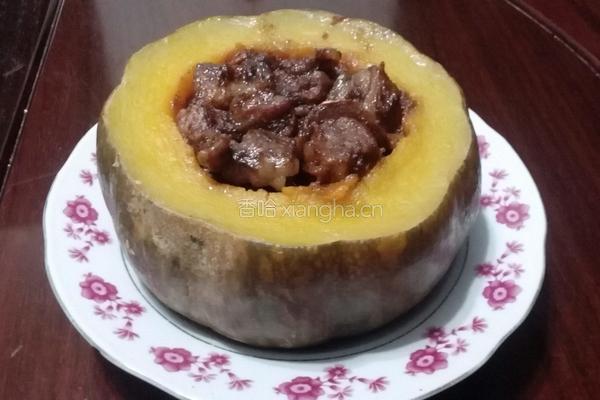 南瓜牛腩盅的做法图解10