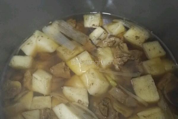 红萝卜炖羊肉块的做法图解4
