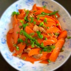 胡萝卜炒肉的做法[图]