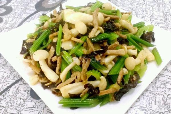 芹菜 白玉菇的做法图解6