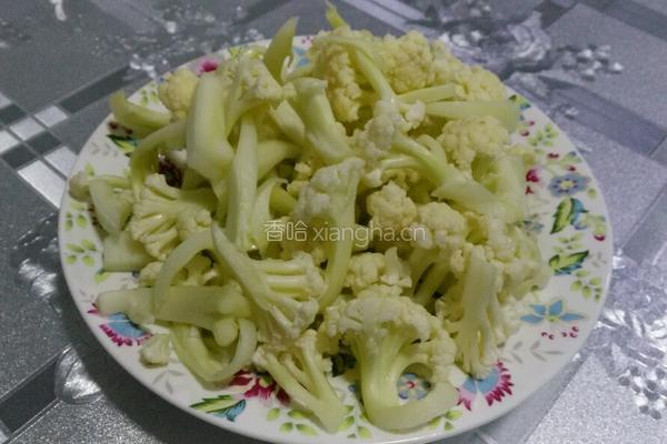 蒜香有机菜花的做法图解1