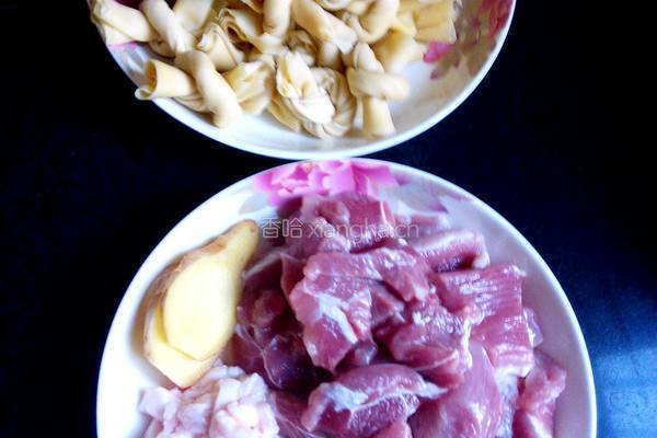 百叶烧肉的做法图解1
