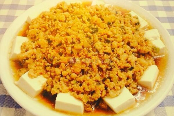 肉沫蒸豆腐的做法图解7