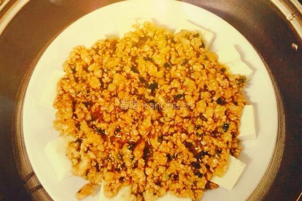 肉沫蒸豆腐的做法图解6