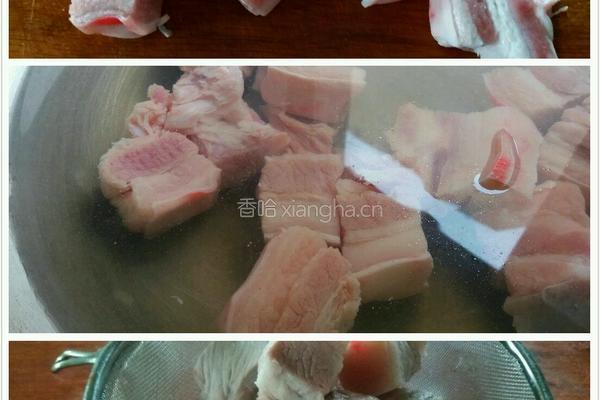 板栗花雕红烧肉的做法图解2