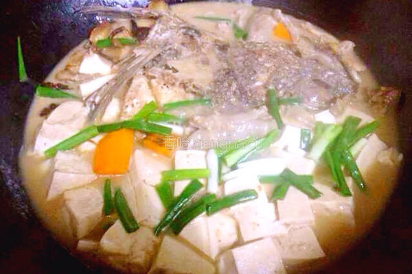 鮸鱼头炖豆腐的做法图解9