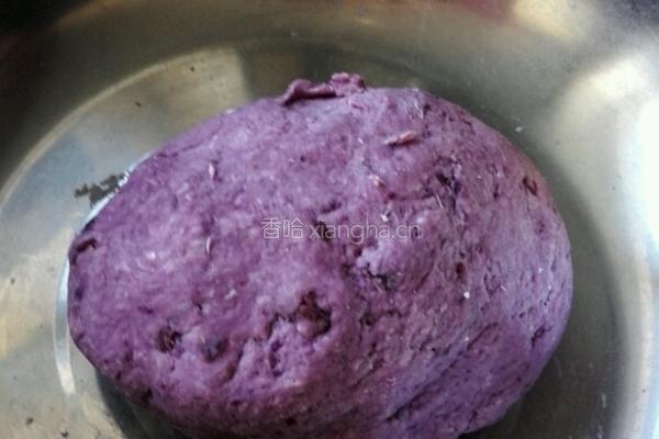 紫薯小猪豆沙包的做法图解6