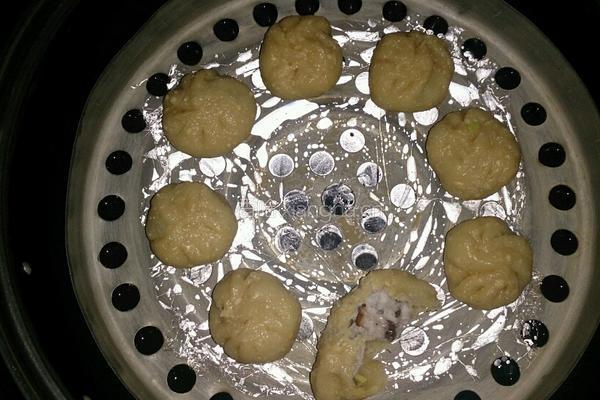 鱼泥花饺会包子的做法图解11
