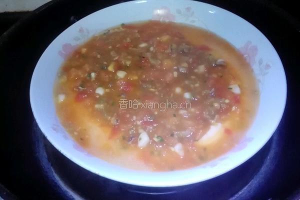 茄汁鲍鱼鸭蛋羹的做法图解10