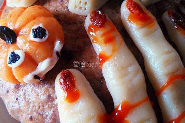 骷髅手指红枣发糕的做法图解5