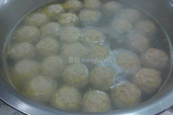 清炖蟹粉狮子头的做法图解4