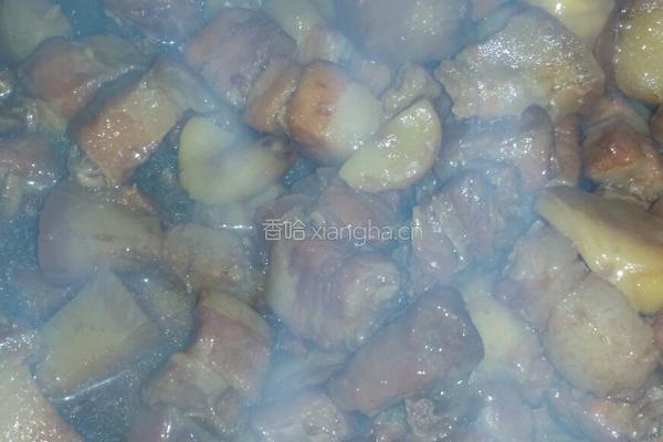 板栗红烧肉的做法图解6