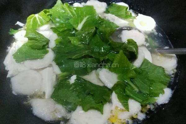 鱼丸豆腐小白菜汤的做法图解3