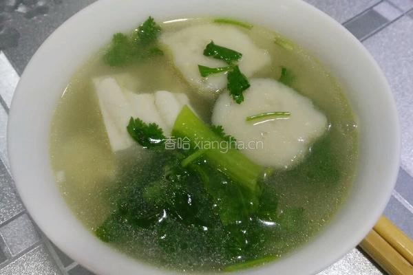 鱼丸豆腐小白菜汤的做法图解5