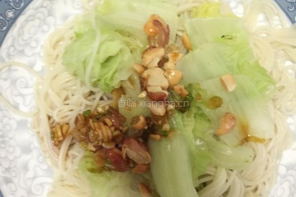 蒜蓉葱香捞面的做法图解4
