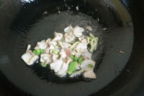 甘蓝炒肉的做法图解3