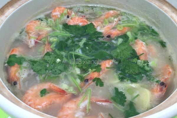 鲜虾砂锅粥
