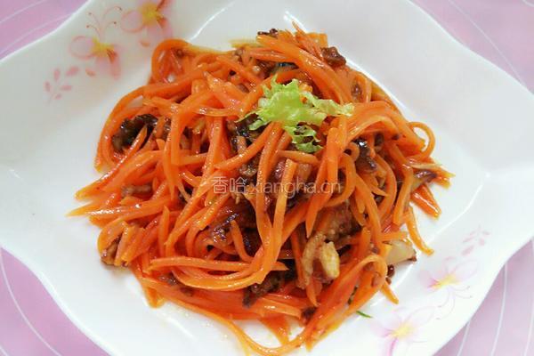 胡萝卜炒肉丝的做法图解6