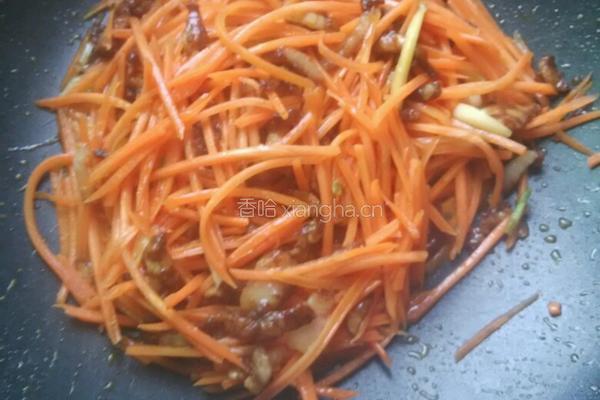 胡萝卜炒肉丝的做法图解5