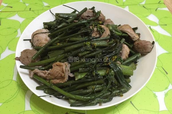 紫菜心炒肉片的做法图解8