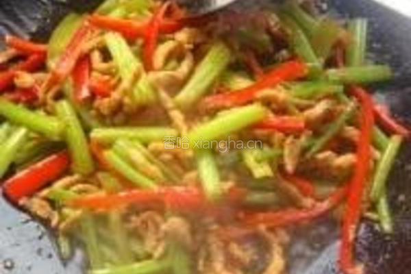 芹菜炒肉的做法图解9