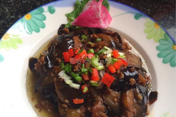 油焖肉末茄子