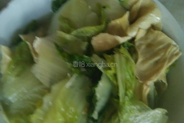 腐皮煮白菜的做法图解7