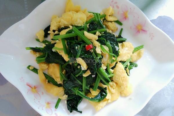 菠菜炒鸡蛋的做法图解6