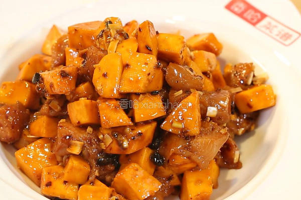 南瓜豆豉蒸鸡丁的做法图解6